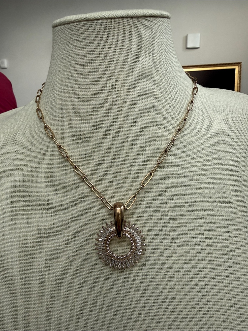Mignonne Gavigan Gold-Tone Chain with Crystal Sunburst Charm